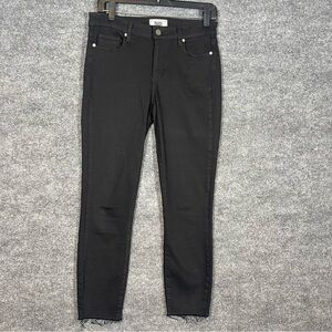 Paige‎ Women’s 27 Verdugo Crop Black Raw Hem Stretch Jeans Pants